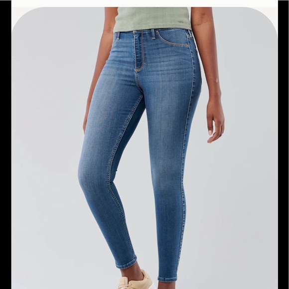 Hollister High Rise Jean Jeggings Sz 7r 
